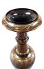 BR2151B - Brass Vase, Black, Etched
